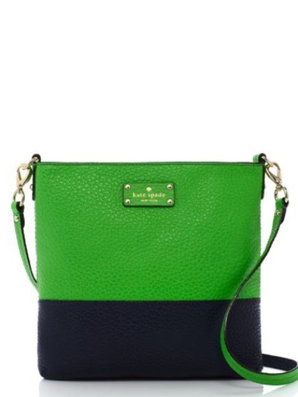 Vintage Kate Spade Colour Block Two-Tone Green & Navy Crossbody Bag